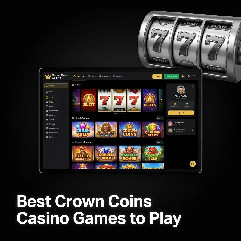 Top 10 Crown Coins Casino games including Big Bass Bonanza, Gates of Olympus, and Book of Dead for US players