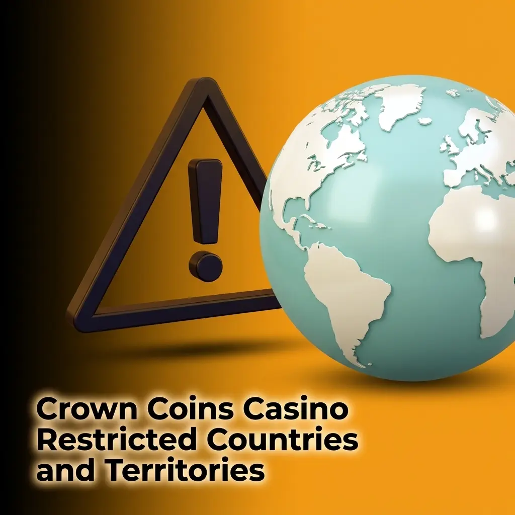 Crown Coins Casino restricted countries and territories map showing excluded jurisdictions globally