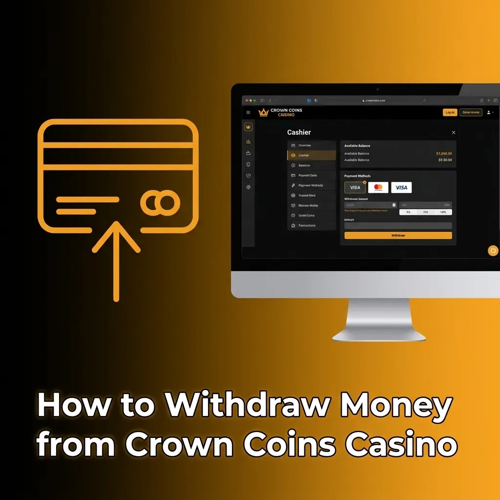 Step-by-step guide to withdrawing money from Crown Coins Casino using Visa, Mastercard, or Apple Pay cashier options