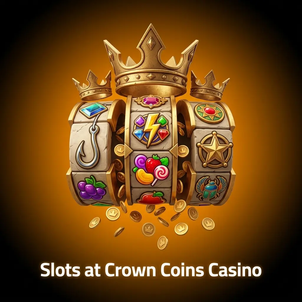 Slots lobby at Crown Coins Casino featuring top titles like Big Bass Bonanza, Gates of Olympus, and Sweet Bonanza