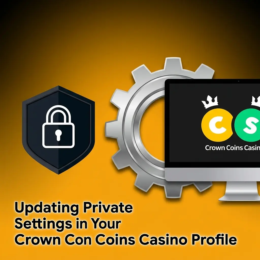 Crown Coins Casino account settings page showing options to update email, password, and two-factor authentication settings